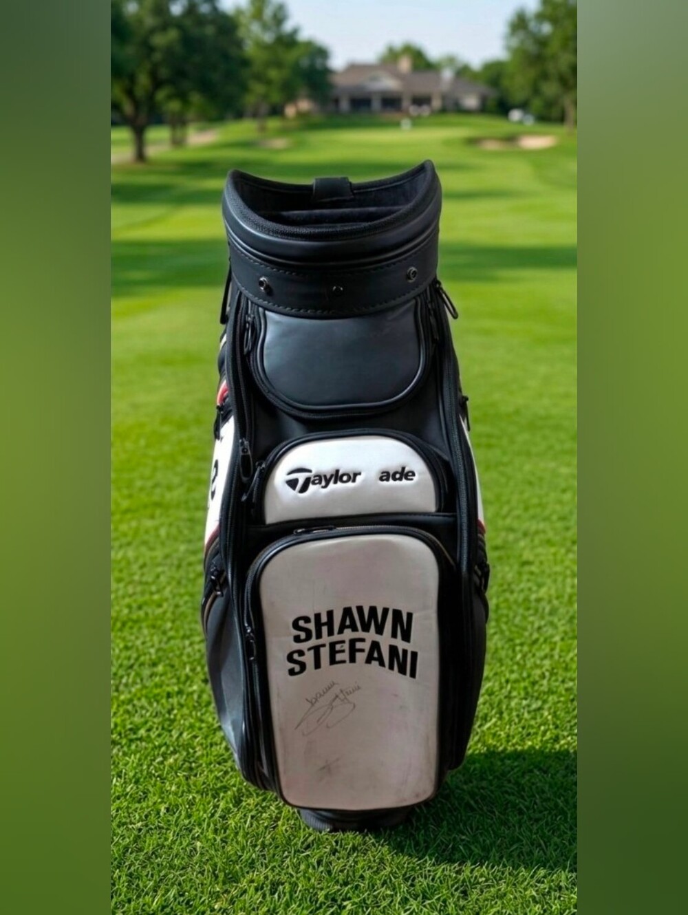 Taylor ade Taylormade staff Golf bag PGA Tour Shawn Stefani Signed Rare Oneofone